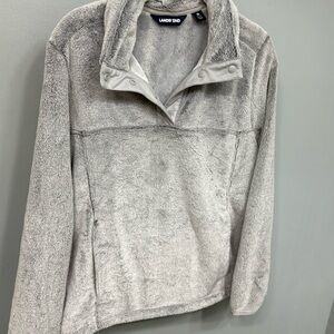 NWOT Lands End Pullover - teddy bear fuzzy and sooo comfy! 🧸. NWOT